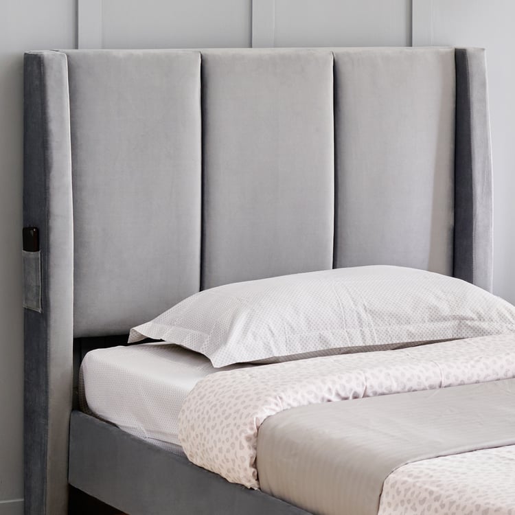 Grey Atlas Pro Upholstered Single Bed