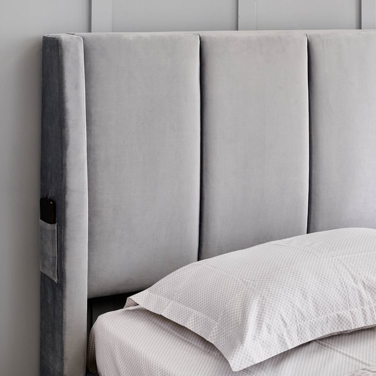 Grey Atlas Pro Upholstered Single Bed