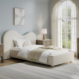Angle Single Bed with Wide Curved Headboard