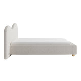 Angle Single Bed with Wide Curved Headboard