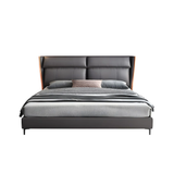 Armani Grey Upholstered Bed In Leatherette