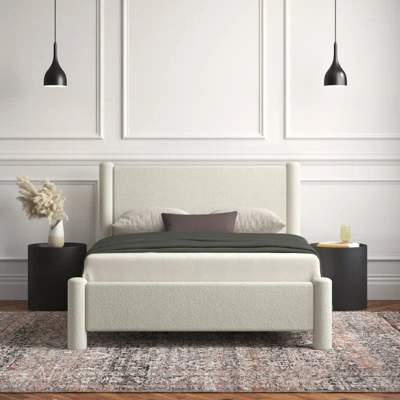 Lunetta Bouclé Platform Upholstered Bed