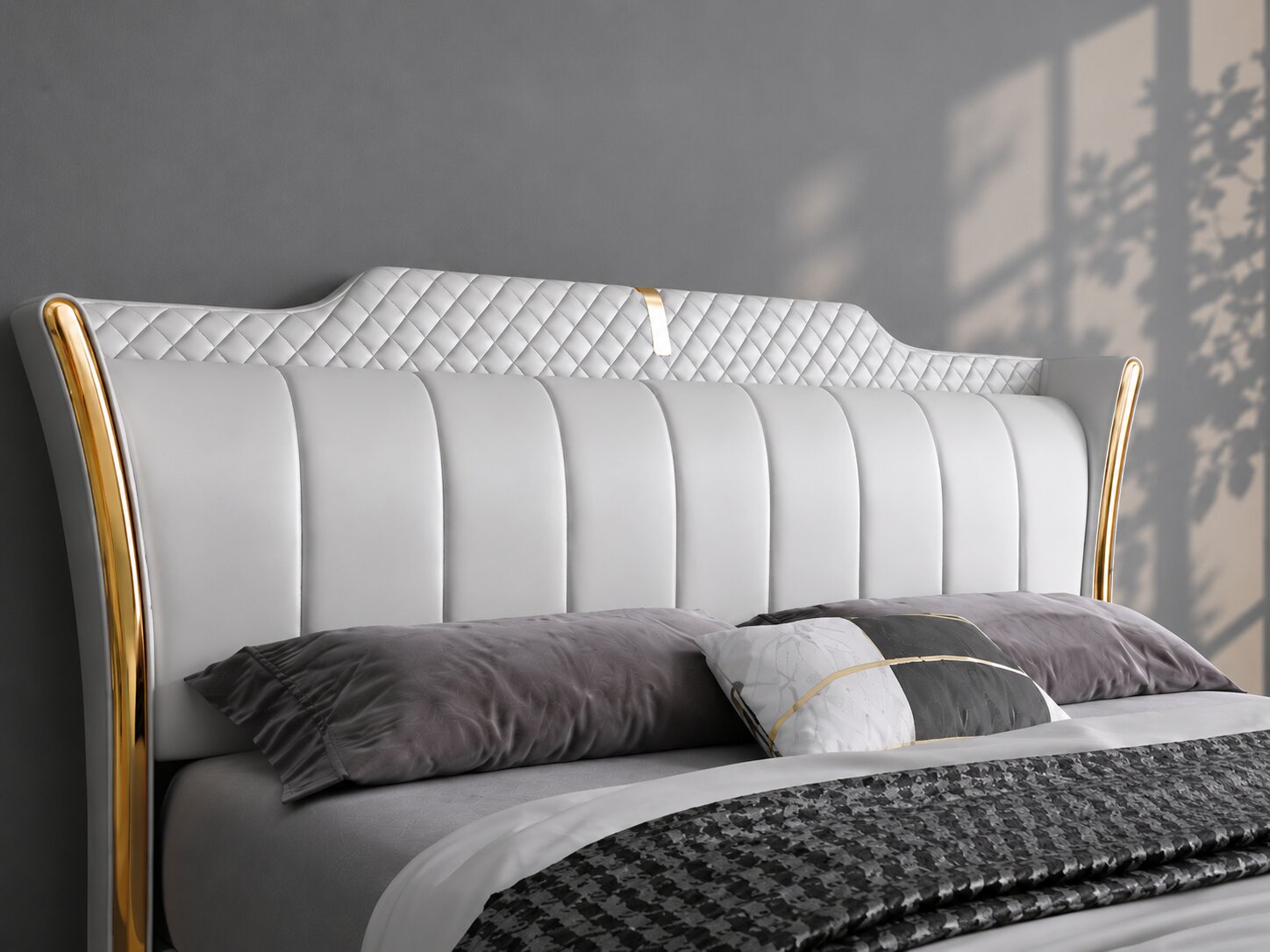 Aurelio Diamond Line Premium Upholstered Bed In Leatherette