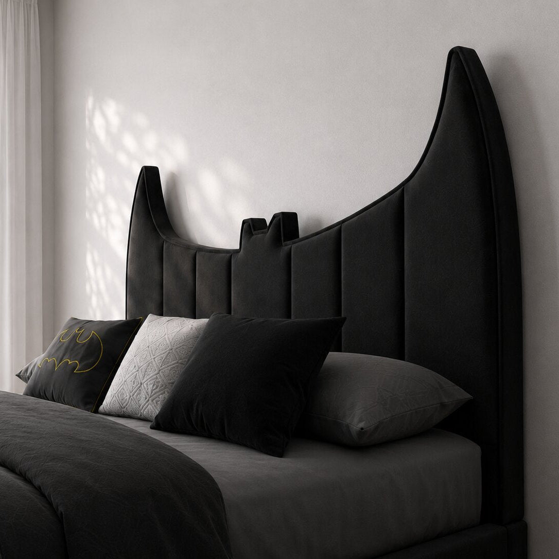 Batman Edition Luxury Sleek Upholstered Bed With No Storage