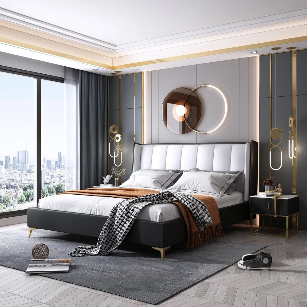 Sterling Grande Upholstered Luxury Bed In Leatherette