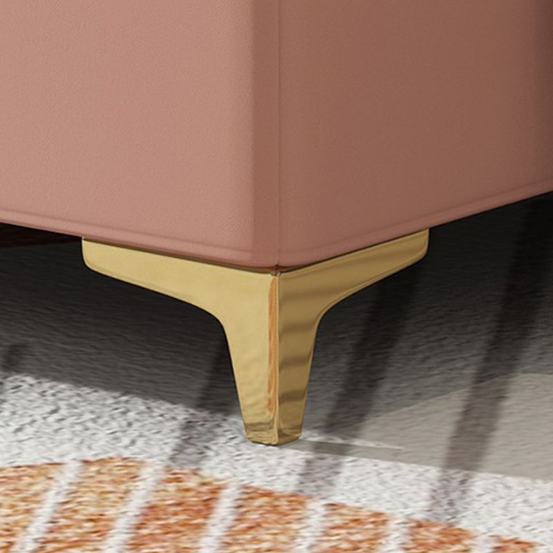 Blush Pink Kids Upholstered Bed In Leatherette