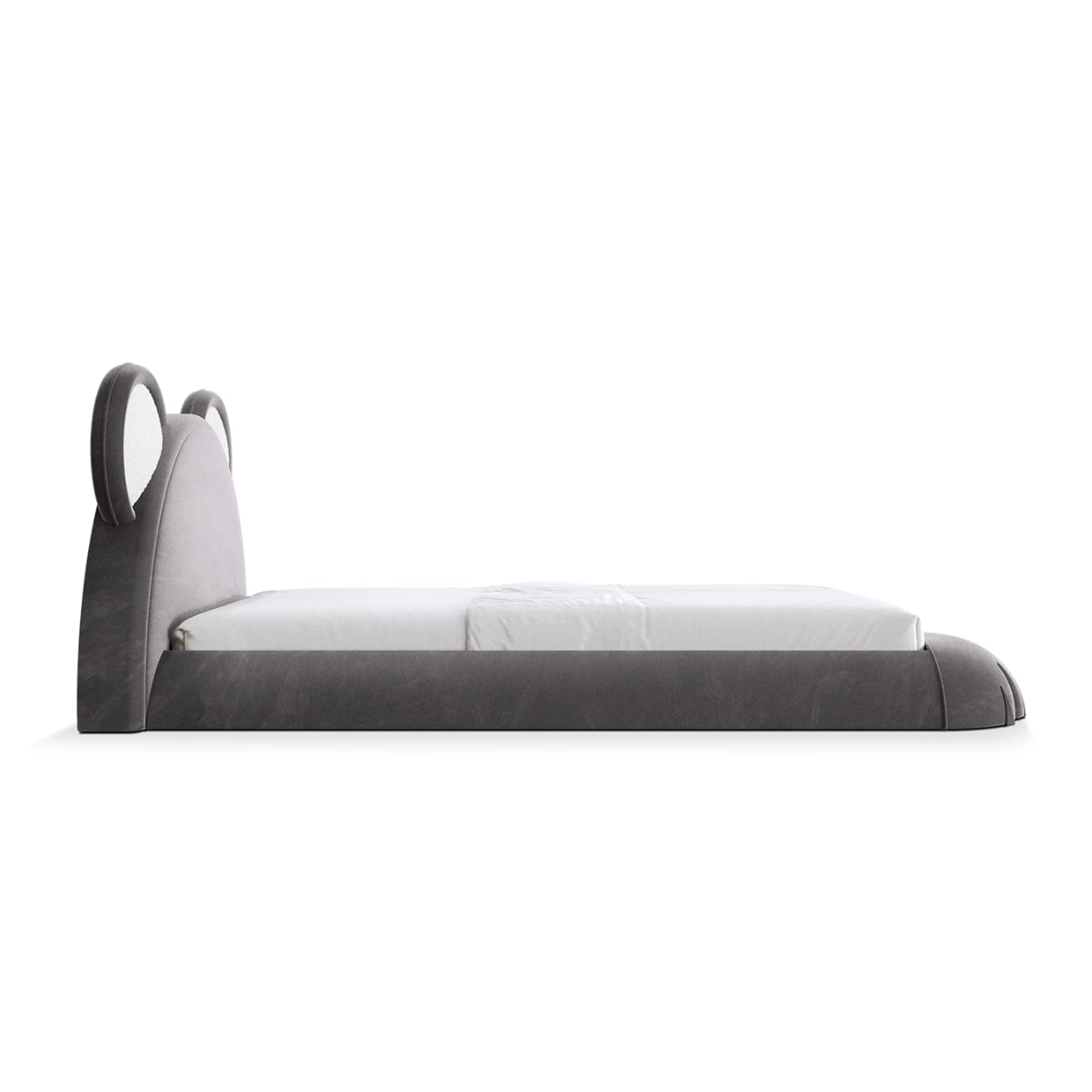 Cuddle Bear Kids Upholstered Bed In Velvet