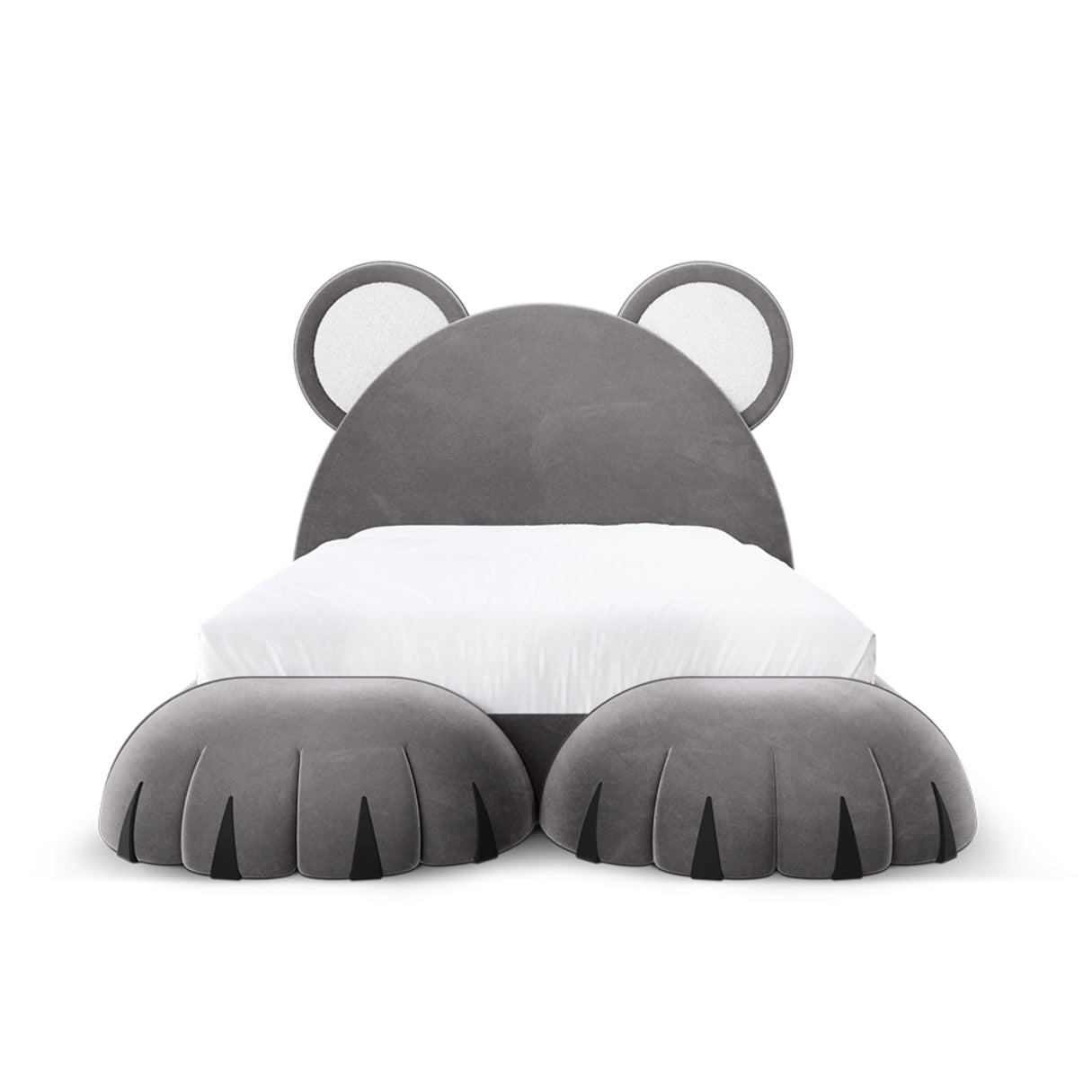 Cuddle Bear Kids Upholstered Bed In Velvet