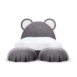 Cuddle Bear Kids Upholstered Bed In Velvet