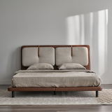 Luxe Strap Upholstered Sleek Bed Without Storage In Leatherette