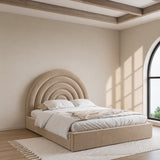 Moonbow Curve Kids Upholstered Bed With Hydraulic Storage