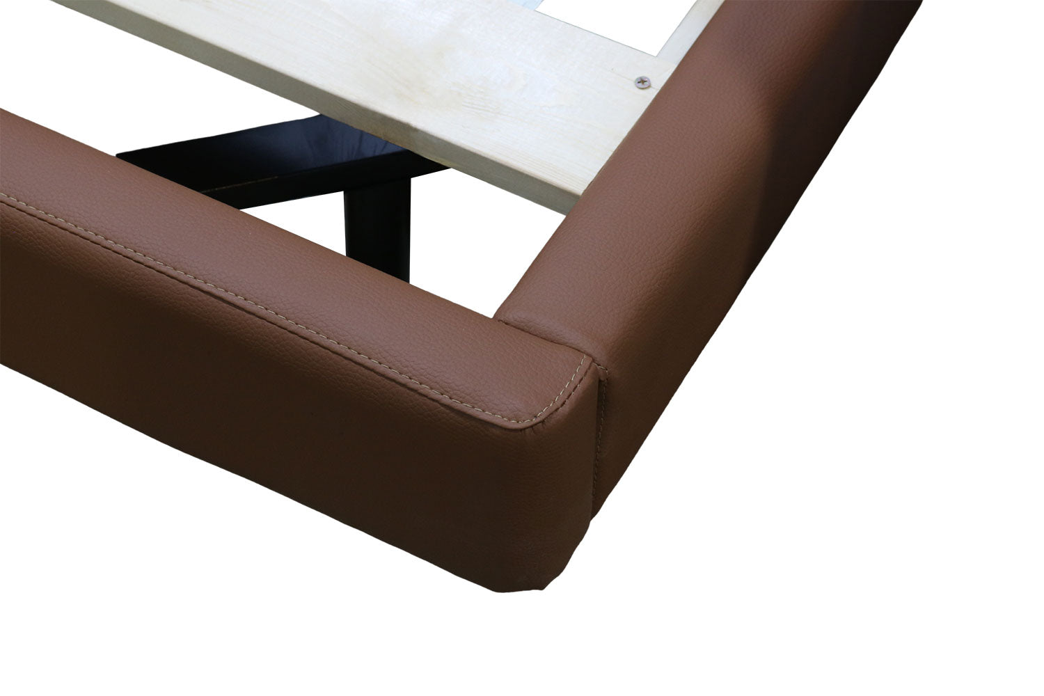 NovaLine Upholstered Sleek Bed In Leatherette With No Storage