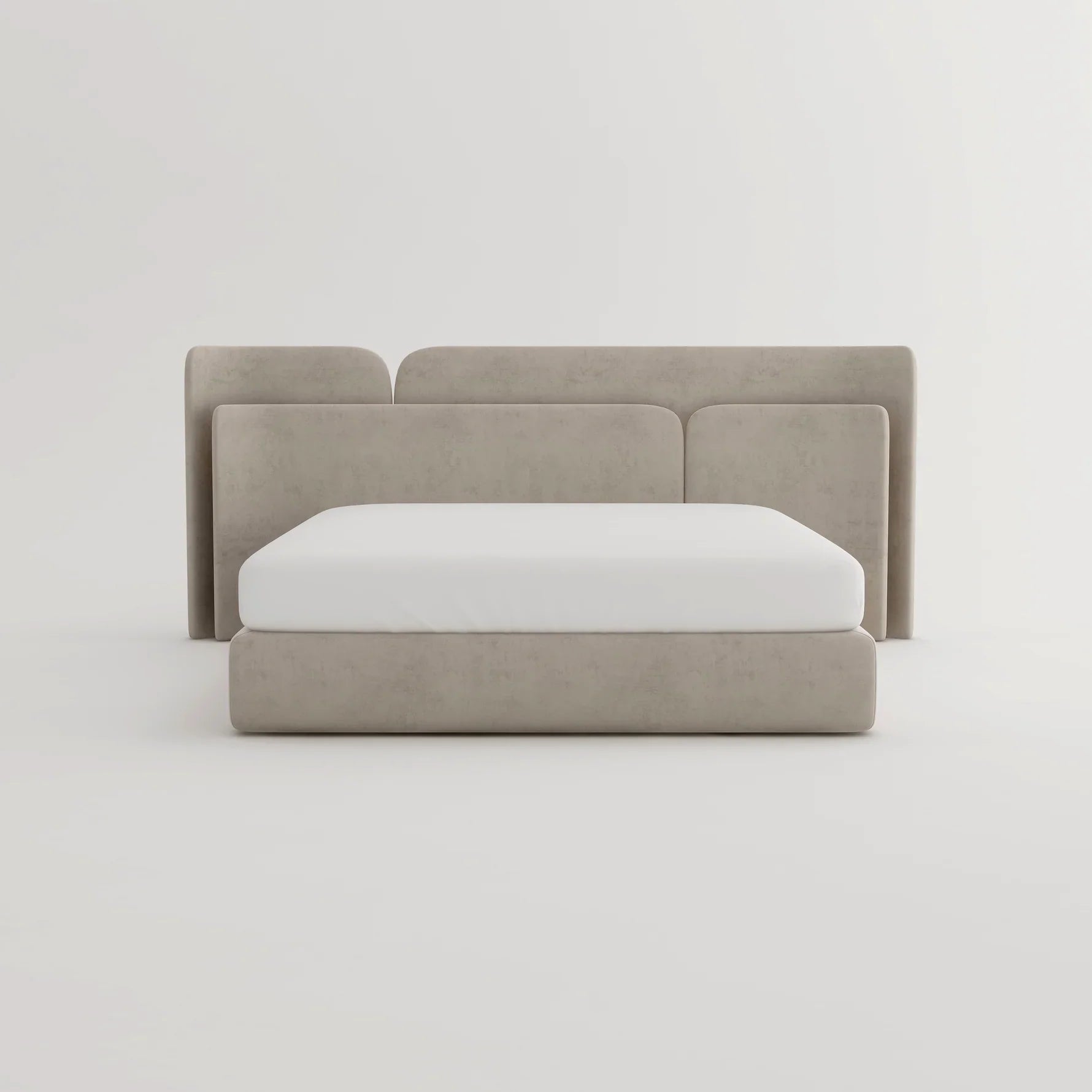 Esme Modern Italian Leather Upholstered Bed