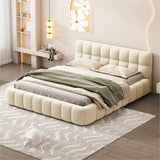 Mellow Plush Grid Tufted Upholstered Bed