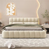 Mellow Plush Grid Tufted Upholstered Bed