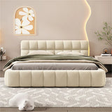 Mellow Plush Grid Tufted Upholstered Bed