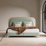 Royce Mint Upholstered Bed In Leatherette