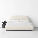 Curvy Upholstered Bed Without Storage