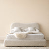 Tecco Upholstered Bed In Bouclé Towel Cloth