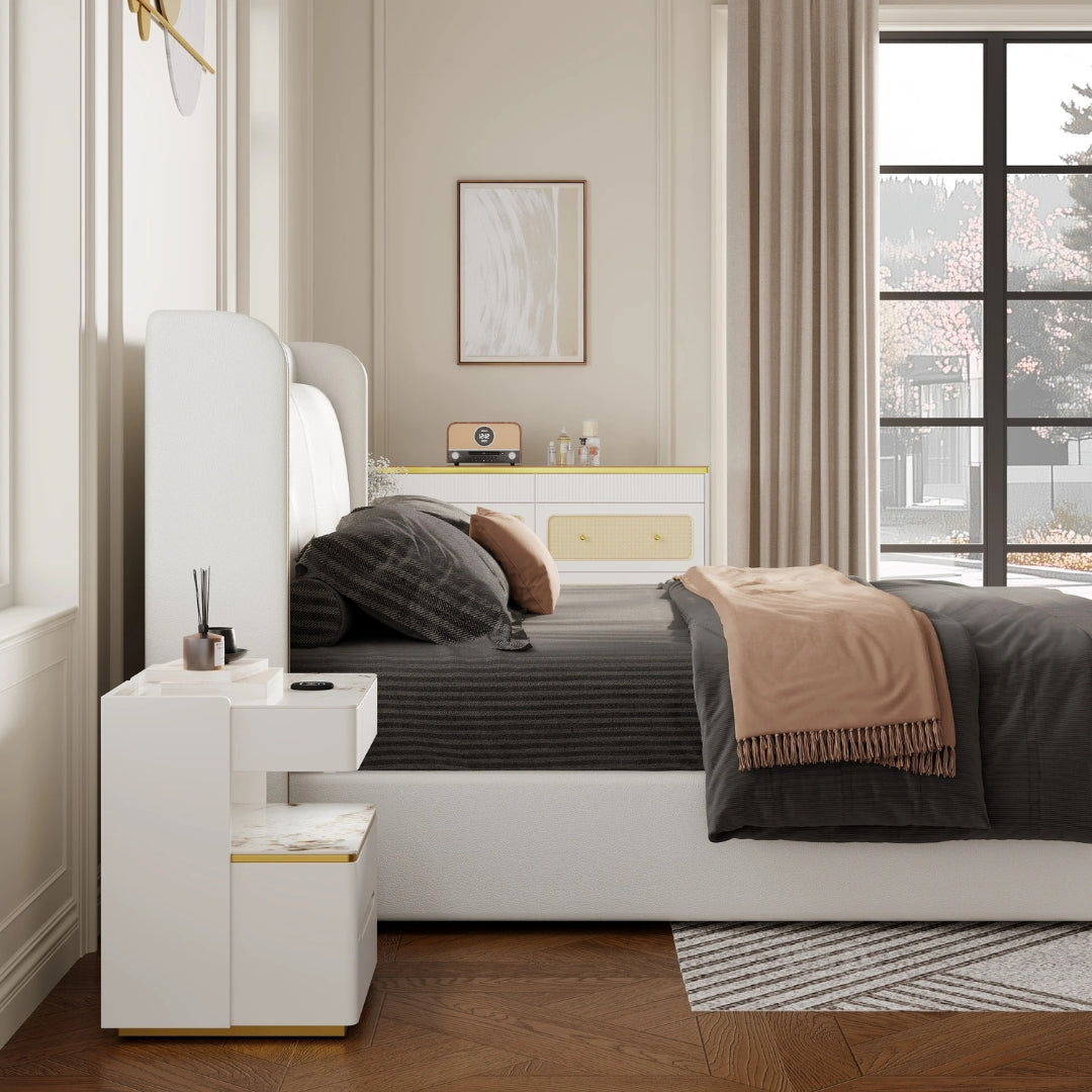 Tony LuxeCloud Upholstered Bed In Leatherette