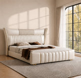 Valentino Crest Luxe Upholstered Bed In Leatherette