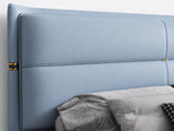 Versace Sky Blue Upholstered Bed In Leatherette