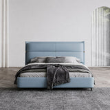 Versace Sky Blue Upholstered Bed In Leatherette