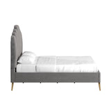 Valkyrie Vertical Lines Upholstered Bed