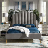 Valkyrie Vertical Lines Upholstered Bed