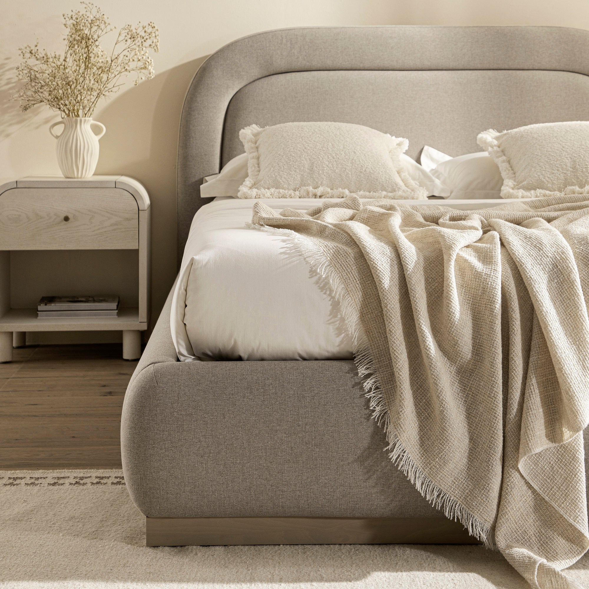 Aurora Plush Luxury Upholstered Bed In Velvet
