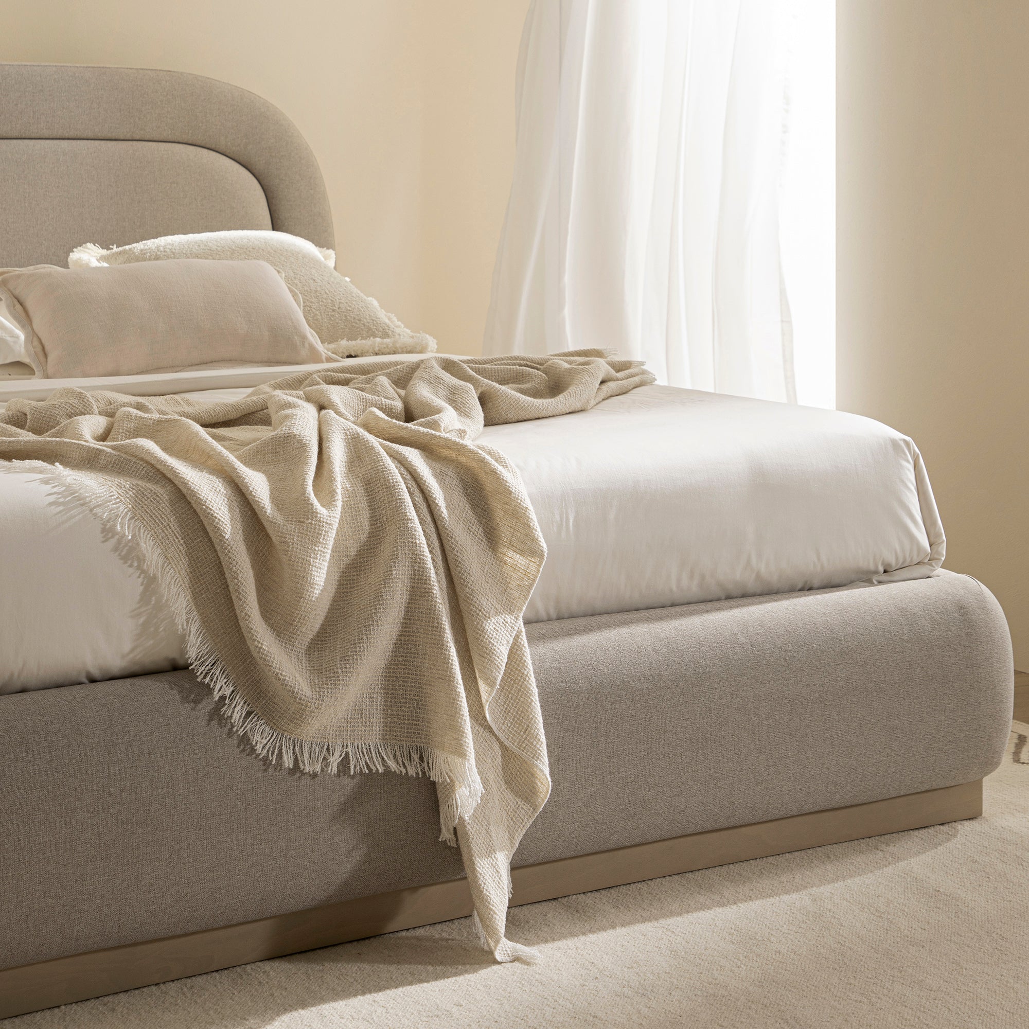 Aurora Plush Luxury Upholstered Bed In Velvet