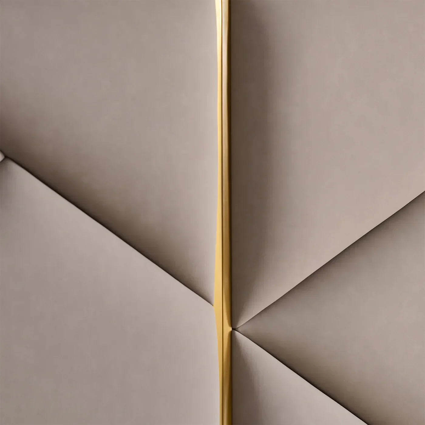 Regalia Grand Luxe Italian Leather Bed With Geometric Headboard