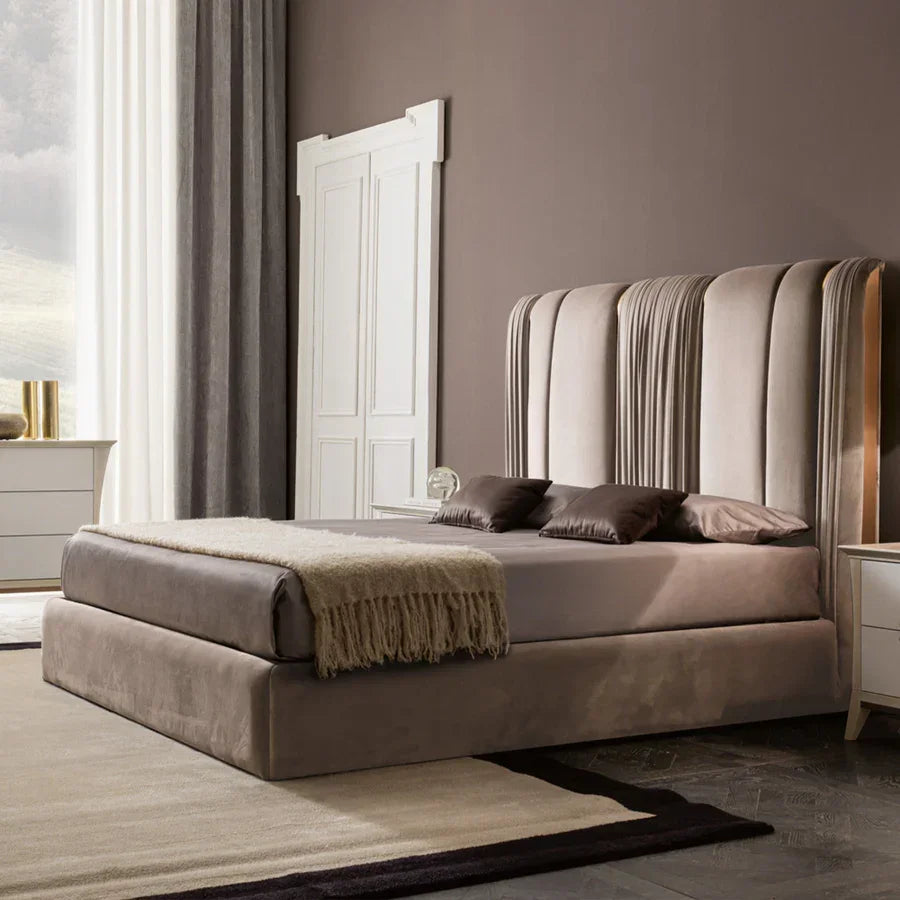 Lavish RoyaleWrap Upholstered Bed In Premium Fabric