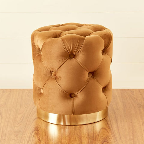 Dante Fabric Ottoman - Brown