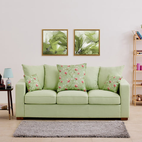 Cane Connection Fabric 3-Seater Sofa