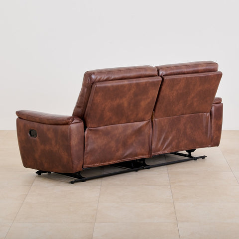 Darwin Faux Leather 3+1 Seater Recliner Set - Brown