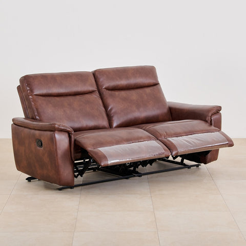 Darwin Faux Leather 3+1 Seater Recliner Set - Brown