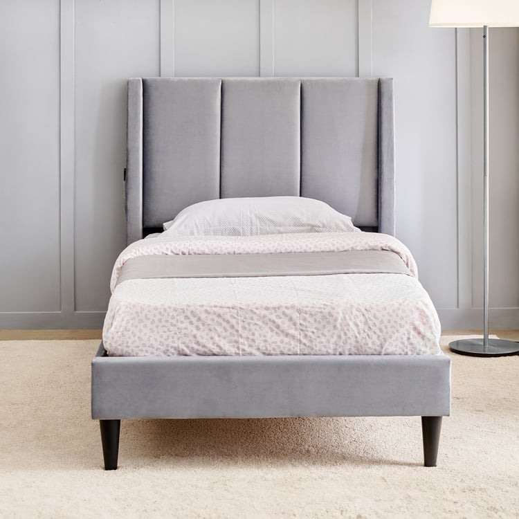Grey Atlas Pro Upholstered Single Bed