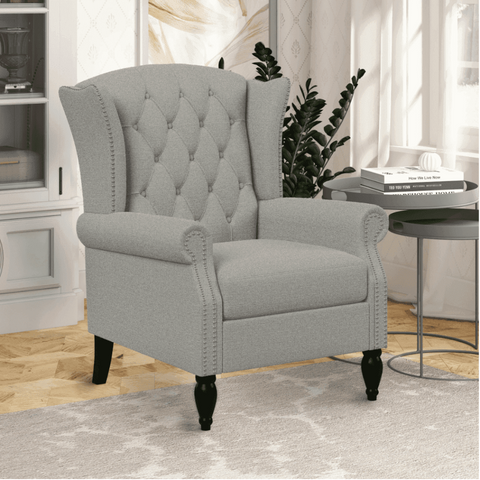 Daimond Button tuffed Wing Back Chair