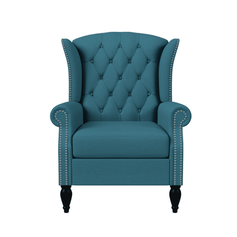 Daimond Button tuffed Wing Back Chair