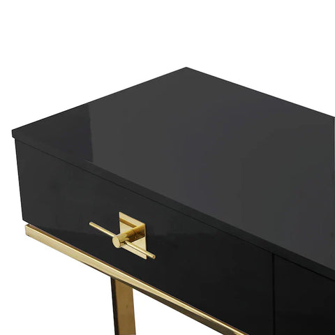 Black and Gold console Table