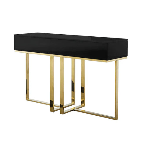 Black and Gold console Table