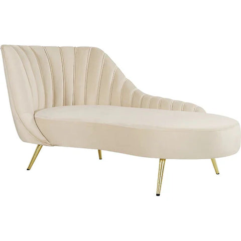 Johnnathon Velvet Left-Arm Chaise Recessed Arms