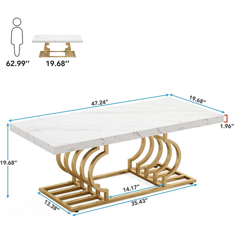 Rectangular Cocktail Table Center