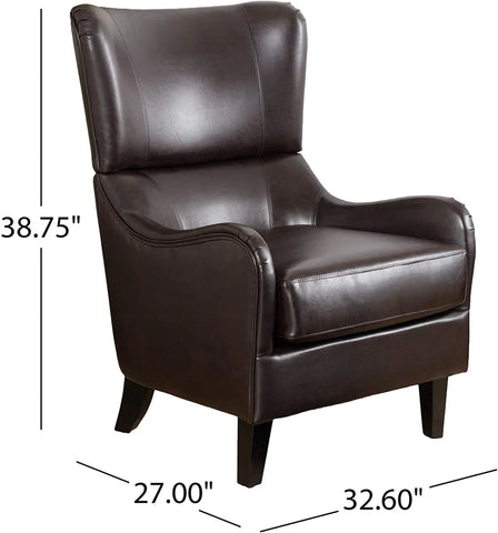 Quentin Wing Chair Brown