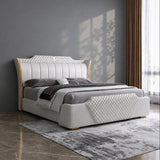 Aurelio Diamond Line Premium Upholstered Bed In Leatherette