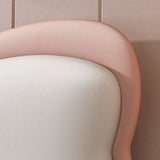 Blush Pink Kids Upholstered Bed In Leatherette
