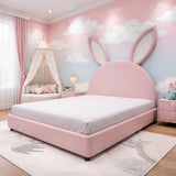 Bugs Bunny Upholstered Luxury Bed In Leatherette With Hydraulic Storage