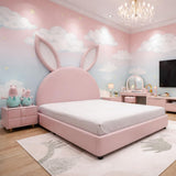 Bugs Bunny Upholstered Luxury Bed In Leatherette With Hydraulic Storage