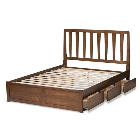 Copper Grove Kiowa Contemporary Walnut Wood Storage Bed